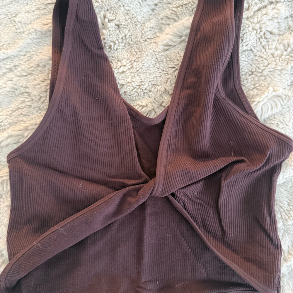 Nikibiki Plum Ribbed Top